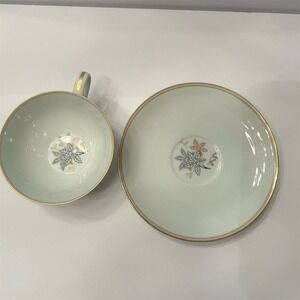 Vintage Noritake China Dinner Set Pattern 5550 Multicolor Mid-Century